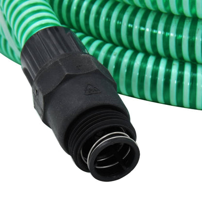 Tubo di Aspirazione con Raccordi in Ottone Verde 1" 7 m PVC - homemem39