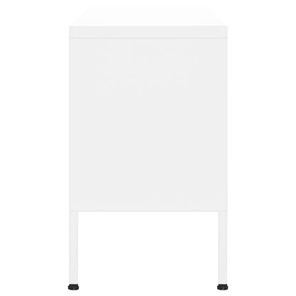 Mobile TV Bianco 105x35x50 cm in Acciaio