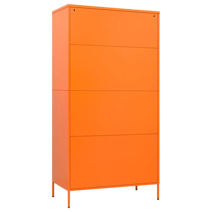 Armadio Arancione 90x50x180 cm in Acciaio