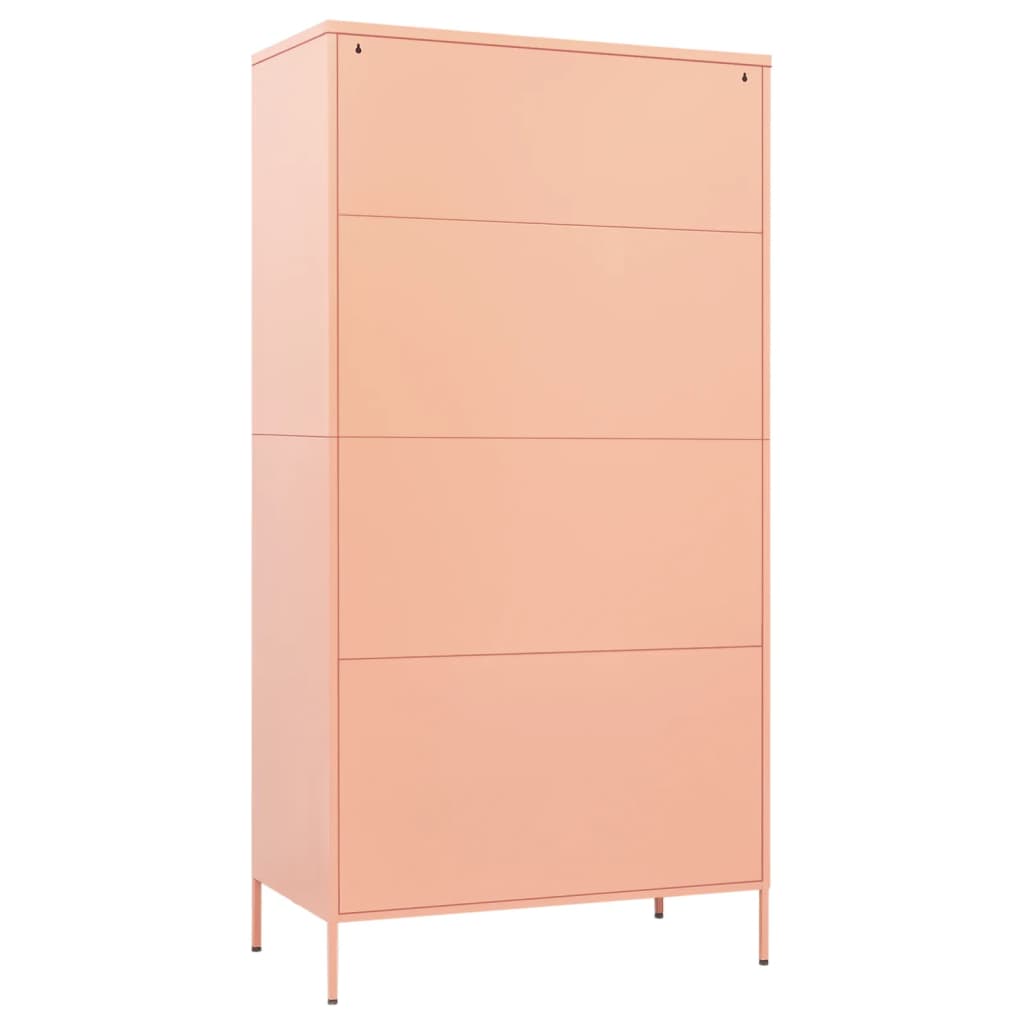 Armadio Rosa 90x50x180 cm in Acciaio - homemem39