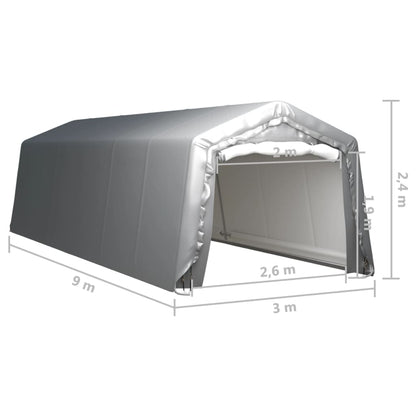 Tenda Capannone 300x900 cm Grigio Acciaio - homemem39