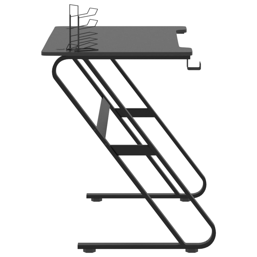 Scrivania da Gaming con Gambe a ZZ Nera 110x60x75 cm - homemem39