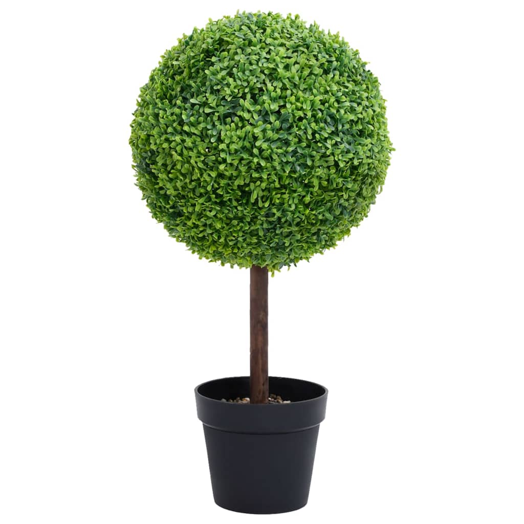 Pianta di Bosso Artificiale a Sfera con Vaso Verde 71 cm - homemem39