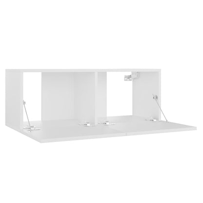 Set di Mobili Porta TV 3 pz Bianco in Legno Multistrato