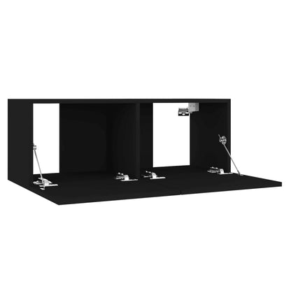 Set di Mobili Porta TV 3 pz Nero in Legno Multistrato