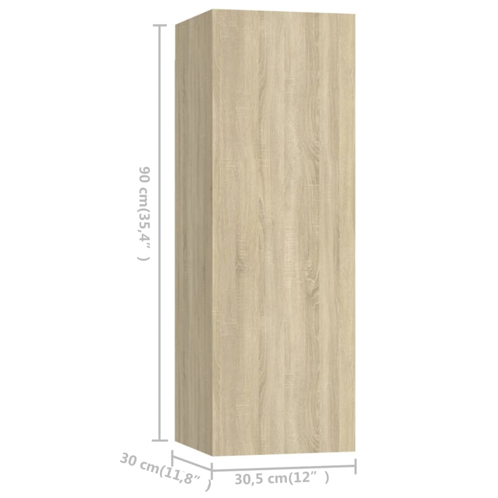 Set di Mobili TV 4 pz Rovere Sonoma in Legno Multistrato - homemem39