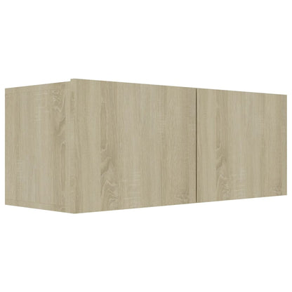 Set di Mobili TV 3 pz Rovere Sonoma in Legno Multistrato