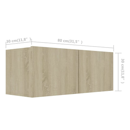 Set di Mobili TV 6 pz Rovere Sonoma in Legno Multistrato