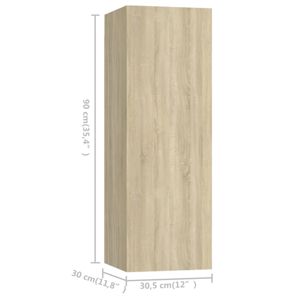 Set di Mobili TV 4 pz Rovere Sonoma in Legno Multistrato - homemem39