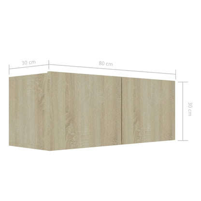 Set di Mobili TV 8 pz Rovere Sonoma in Legno Multistrato