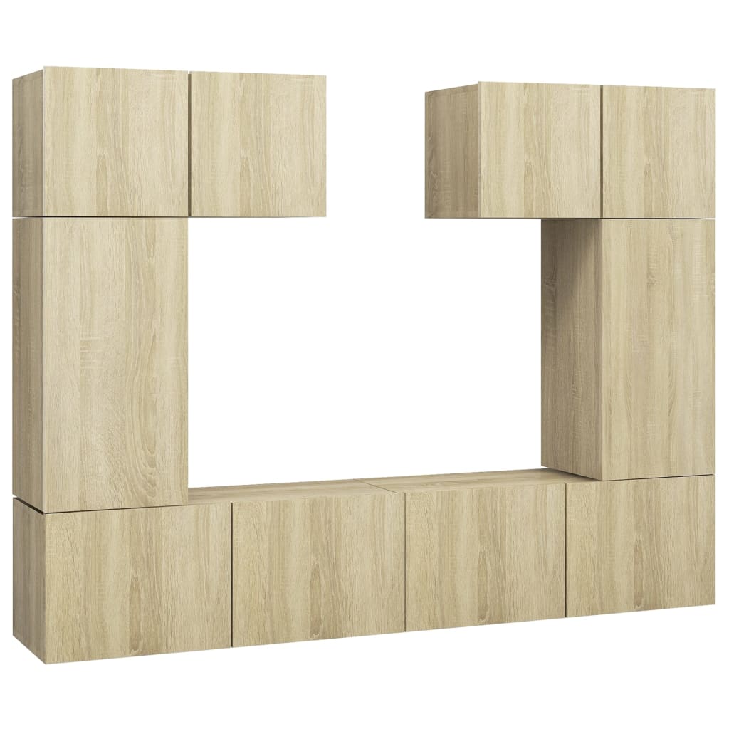 Set di Mobili Porta TV 6 pz Rovere Sonoma in Legno Multistrato - homemem39