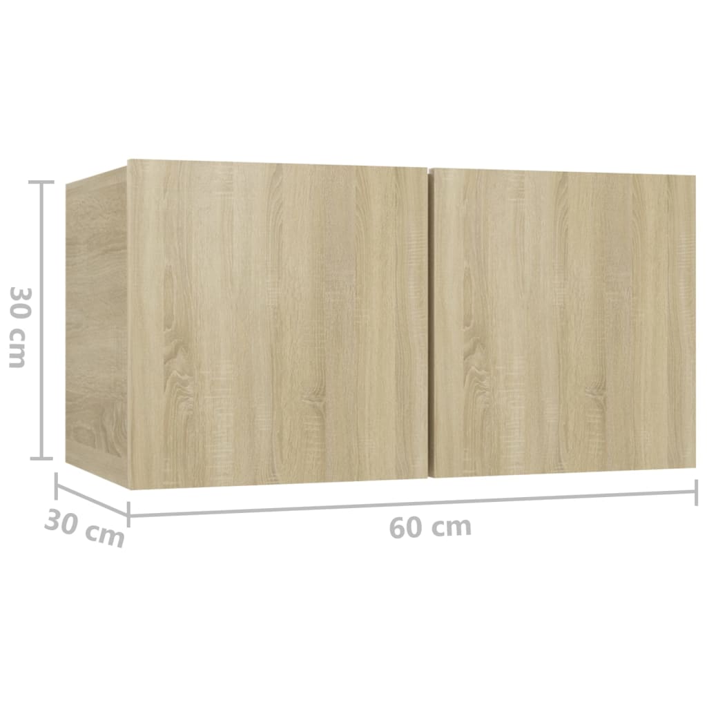 Set Mobili Porta TV 8pz Rovere Sonoma in Legno Multistrato - homemem39