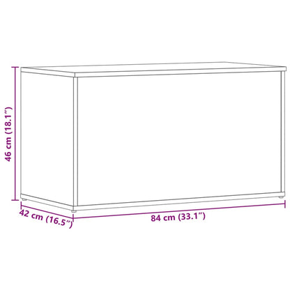 Cassapanca Bianca 84x42x46 cm in Legno Ingegnerizzato - homemem39