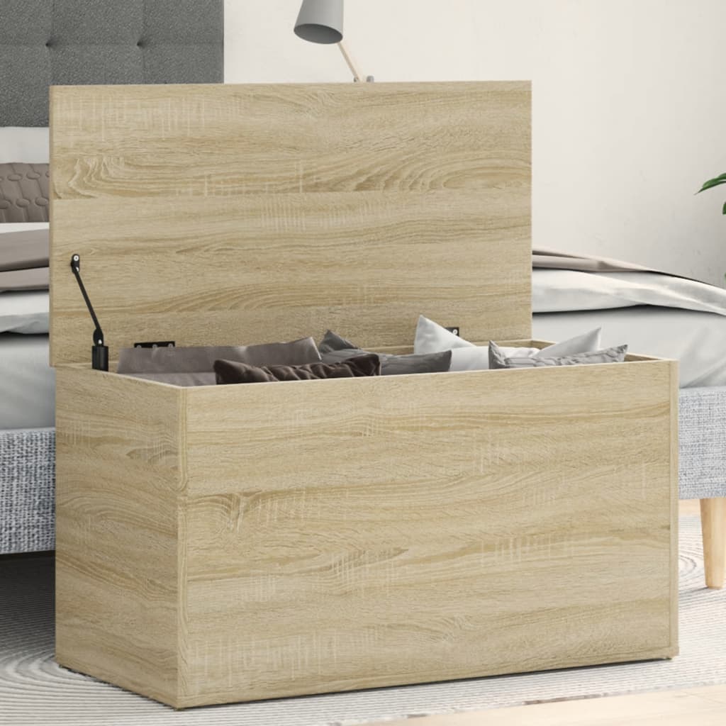 Cassapanca Rovere Sonoma 84x42x46 cm in Legno Ingegnerizzato - homemem39