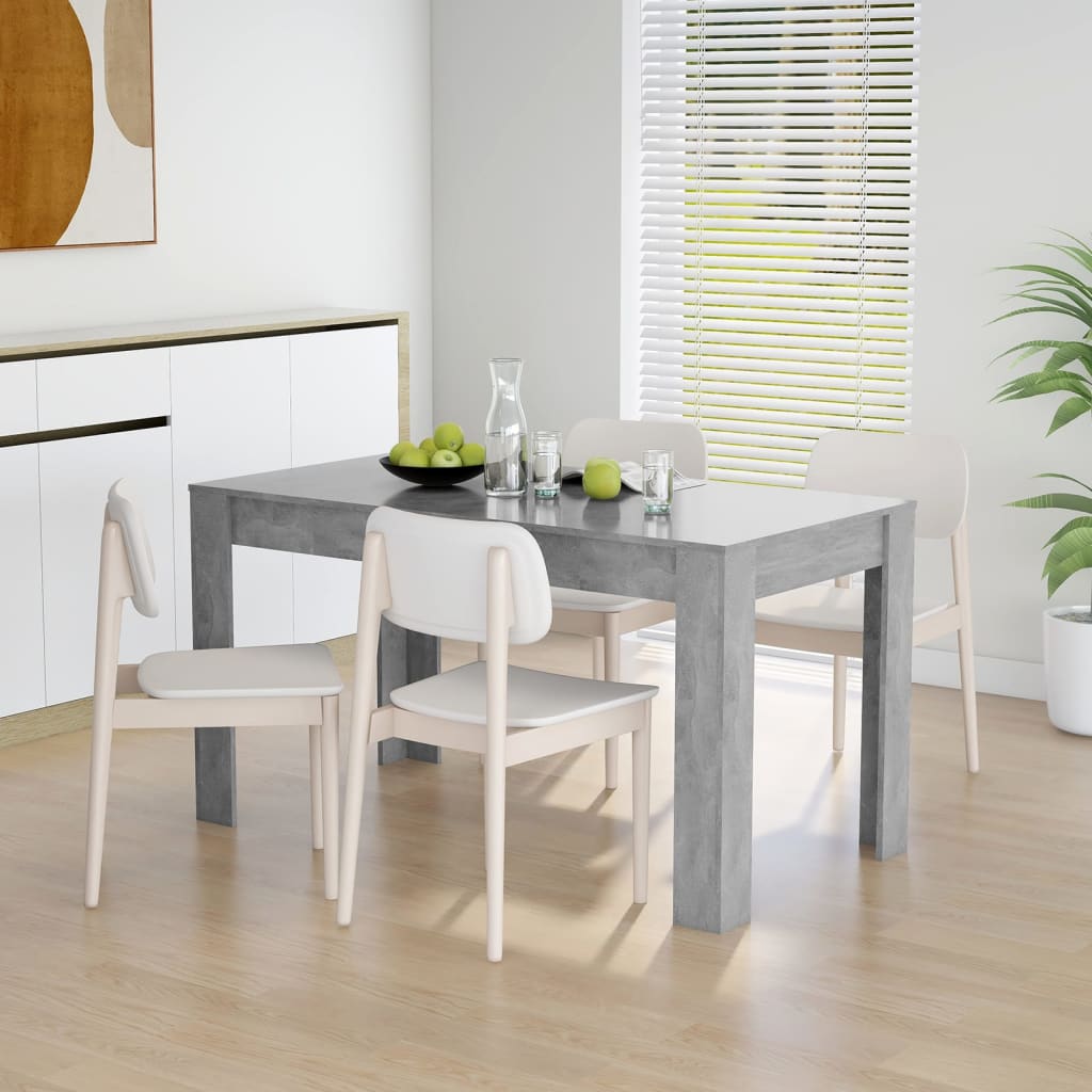 Tavolo da Pranzo Grigio Cemento 140x74,5x76cm Legno Multistrato - homemem39