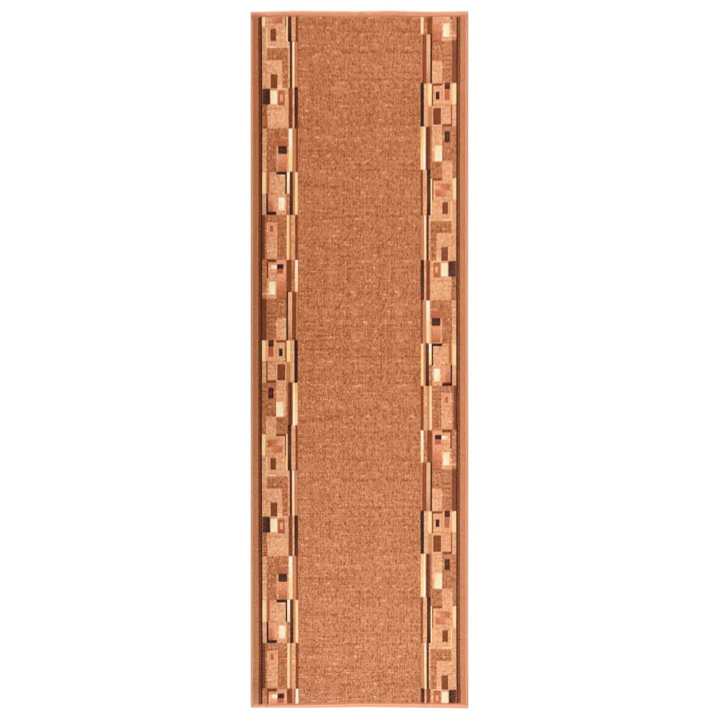 Tappeto Corsia Marrone 67x250 cm Antiscivolo