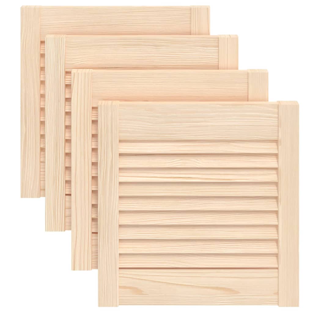 Ante con Design a Lamelle 4 pz 39,5x39,4 cm in Legno di Pino - homemem39