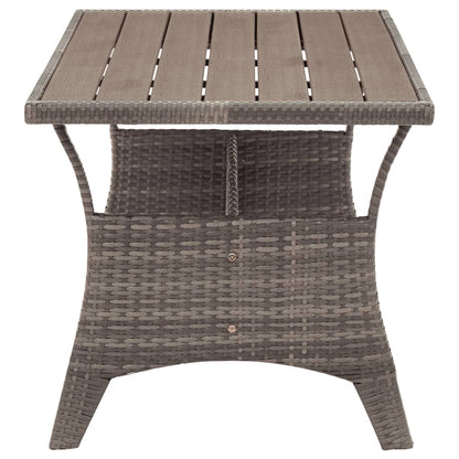 Tavolo da Giardino Grigio 120x70x66 cm in Polyrattan