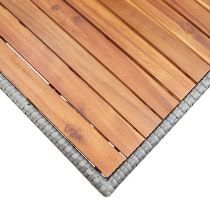 Tavolo da Giardino Grigio 120x70x66 cm Legno Massello di Acacia