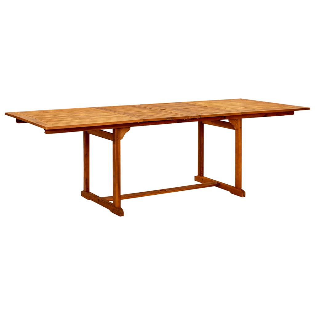 Tavolo da Pranzo per Esterni (160-240)x100x75cm Massello Acacia