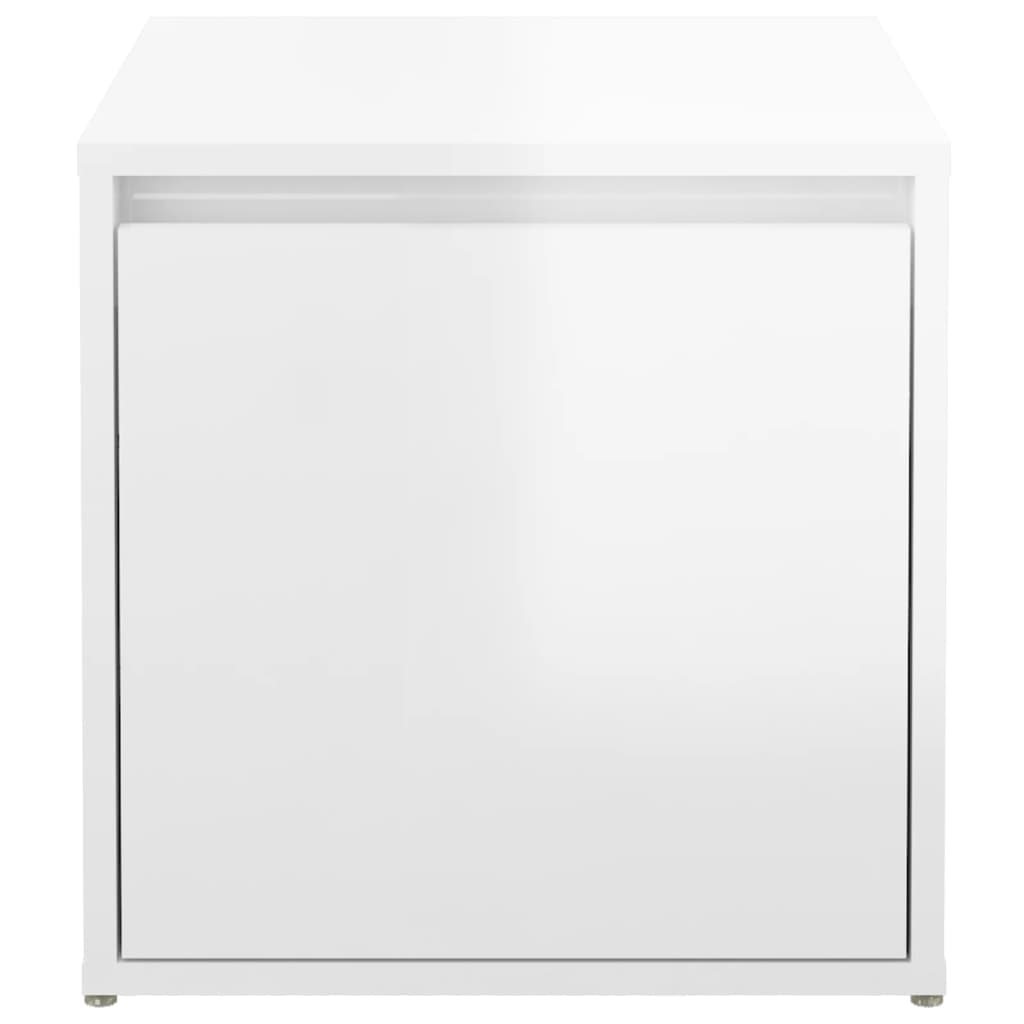 Cassetto Contenitore Bianco Lucido 40,5x40x40 cm in Legno - homemem39