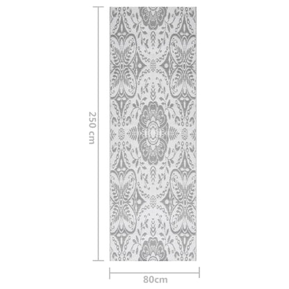 Tappeto da Esterno Grigio Chiaro 80x250 cm in PP - homemem39