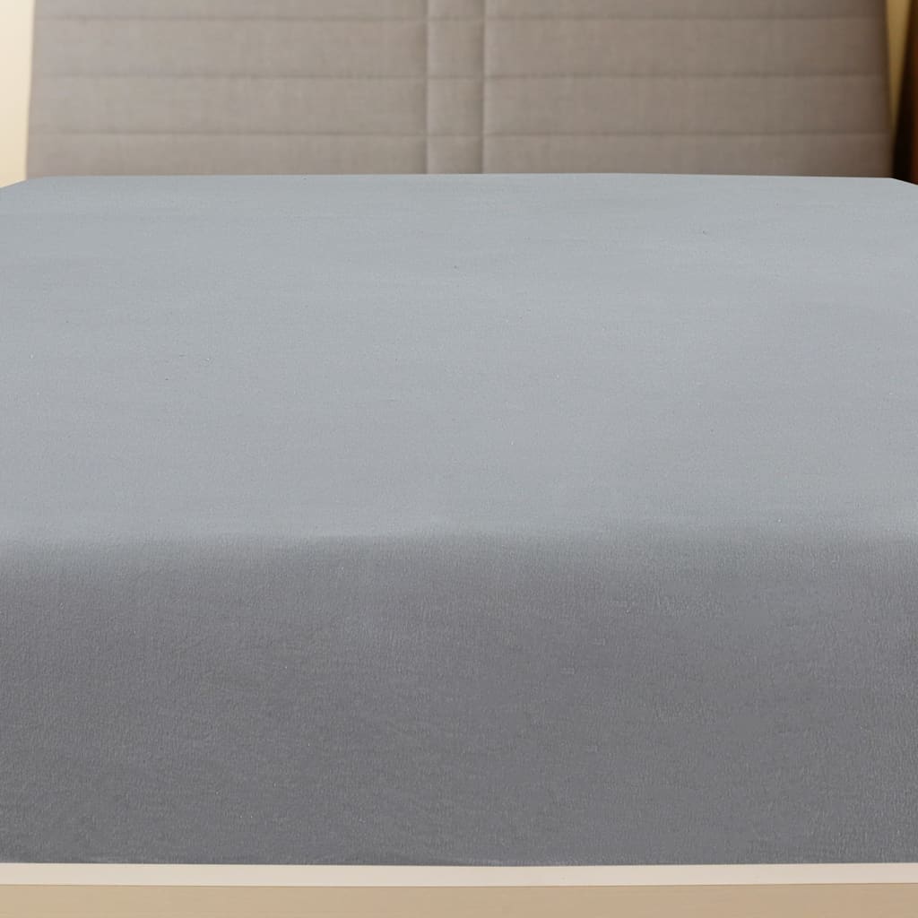 Lenzuolo con Angoli Jersey Grigio 180x200 cm Cotone - homemem39