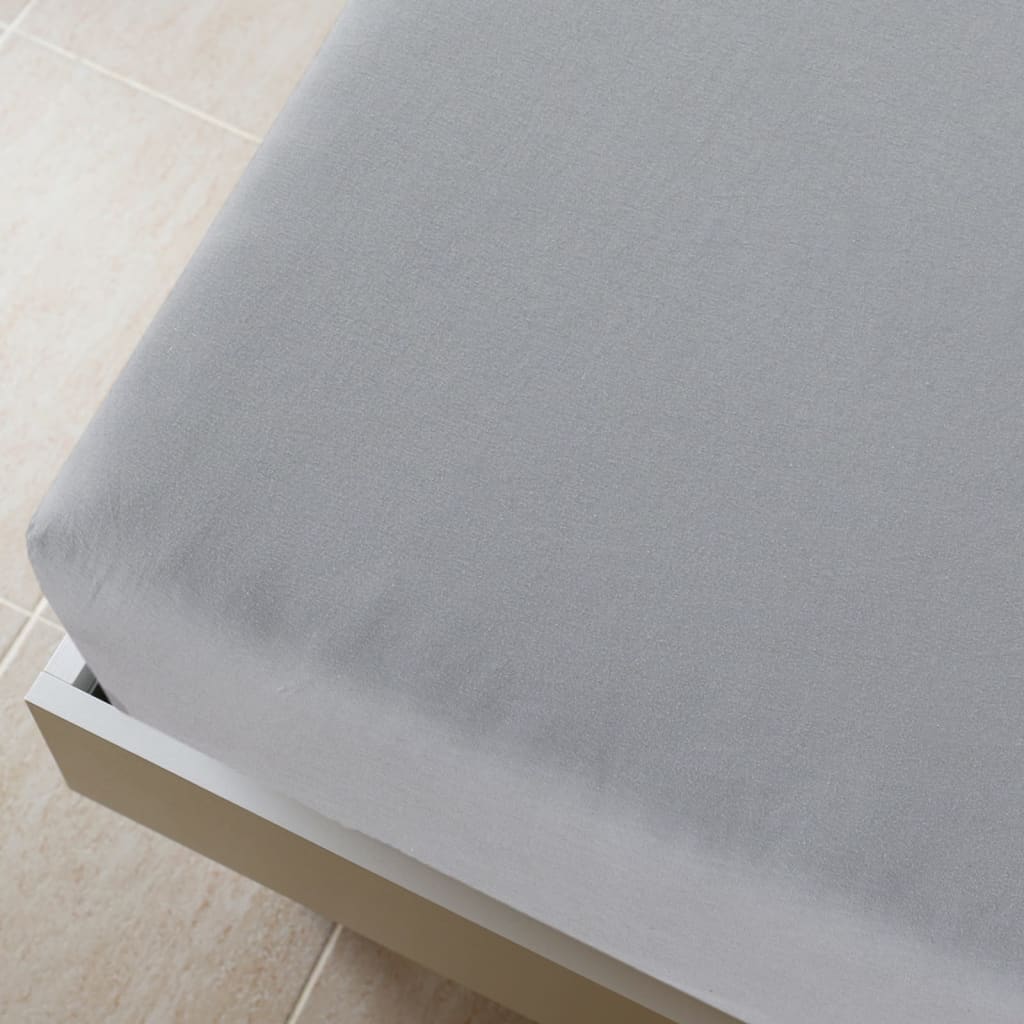 Lenzuolo con Angoli Jersey Grigio 180x200 cm Cotone - homemem39