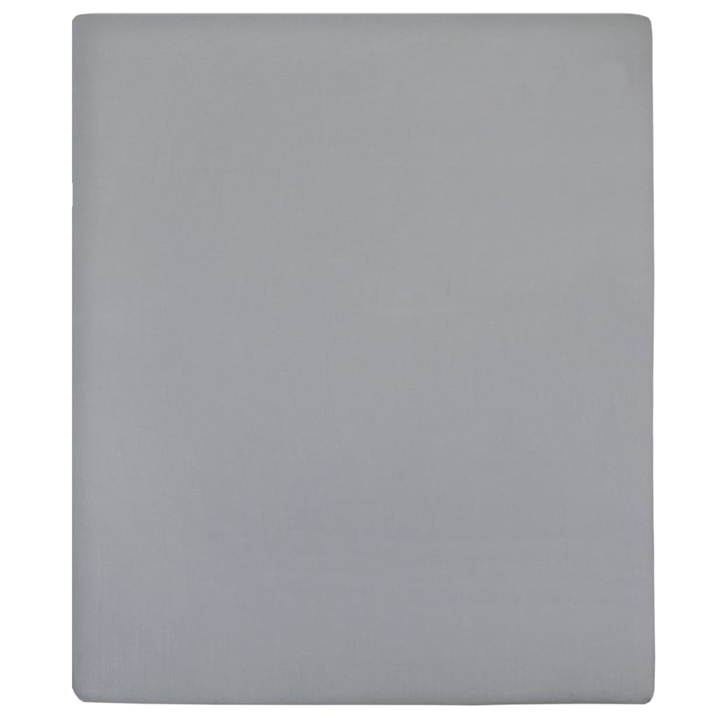 Lenzuola con Angoli Jersey 2pz Grigio 180x200 cm Cotone - homemem39