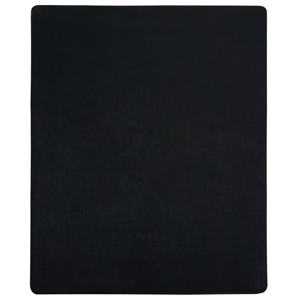 Lenzuola con Angoli Jersey 2pz Nero 90x200 cm Cotone - homemem39