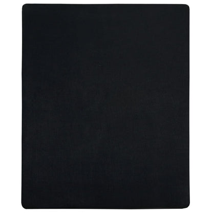 Lenzuolo con Angoli Jersey Nero 160x200 cm Cotone - homemem39