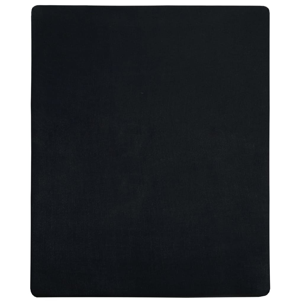 Lenzuola con Angoli Jersey 2pz Nero 180x200 cm Cotone - homemem39