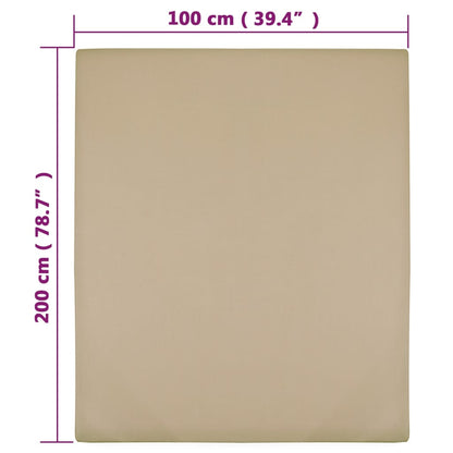 Lenzuola con Angoli Jersey 2pz Tortora 100x200 cm Cotone - homemem39