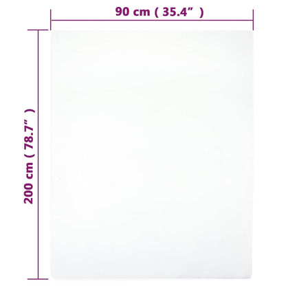 Lenzuolo con Angoli Jersey Bianco 90x200 cm Cotone - homemem39