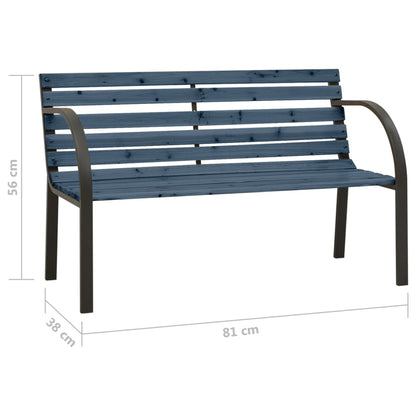 Panca da Giardino 81 cm in Legno di Abete Cinese Grigia - homemem39