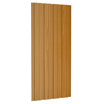 Pannelli da Tetto 12 pz in Acciaio Zincato Naturale 100x45 cm - homemem39