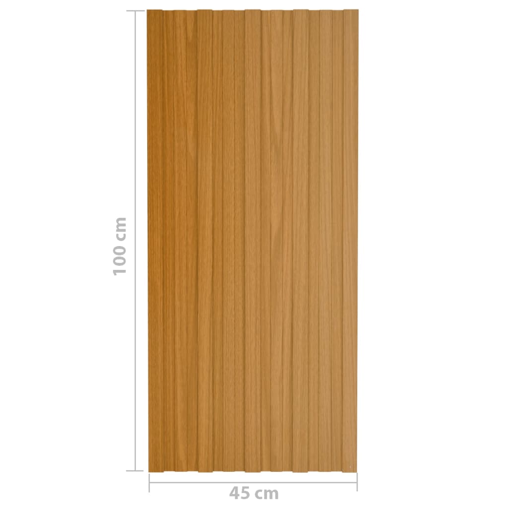 Pannelli da Tetto 12 pz in Acciaio Zincato Naturale 100x45 cm - homemem39