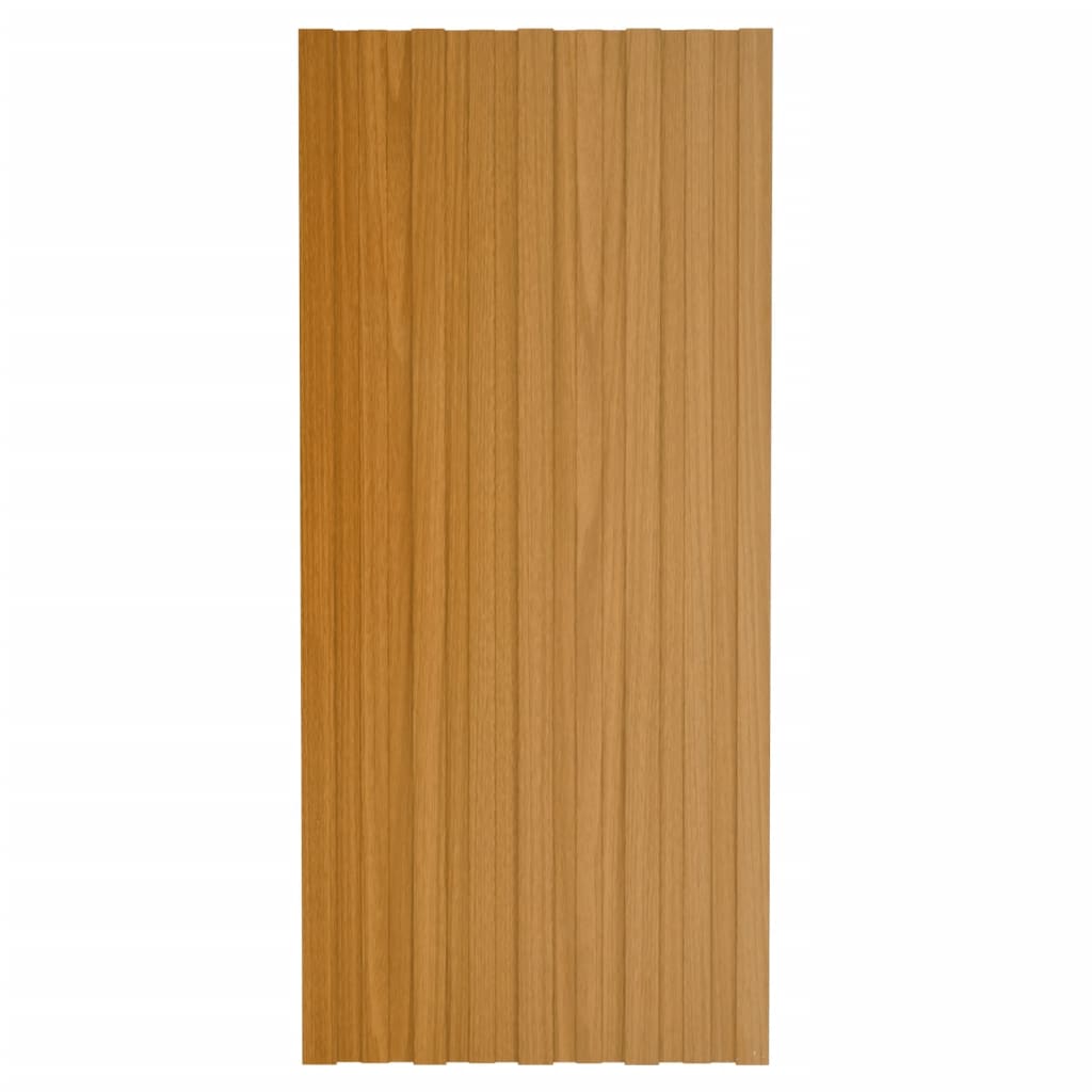 Pannelli da Tetto 36 pz in Acciaio Zincato Naturale 100x45 cm - homemem39