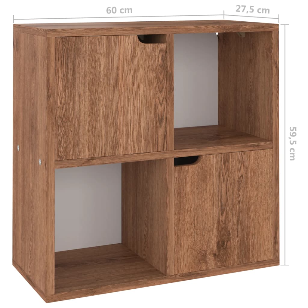 Libreria Rovere Marrone 60x27,5x59,5 cm in Legno Multistrato - homemem39