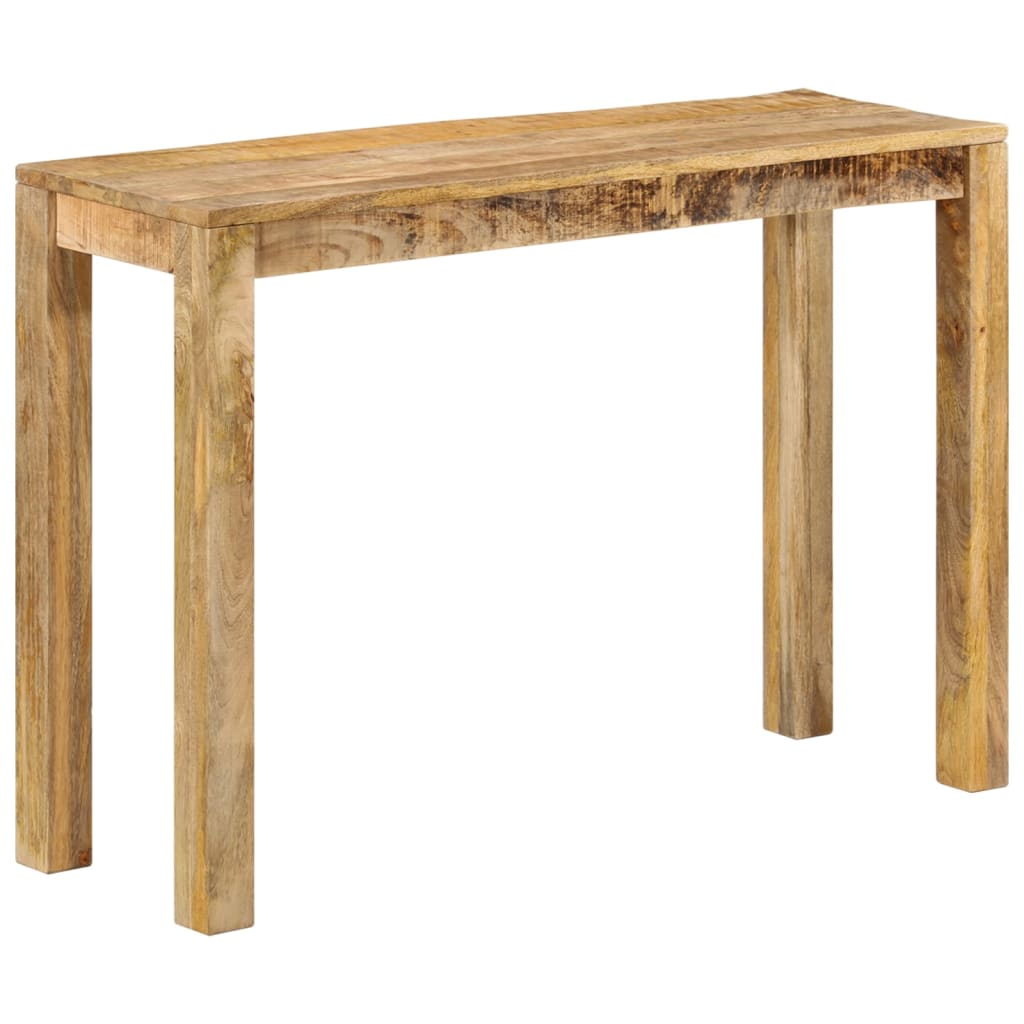 Tavolo Consolle 110x35x76 cm in Legno Massello di Mango Grezzo - homemem39