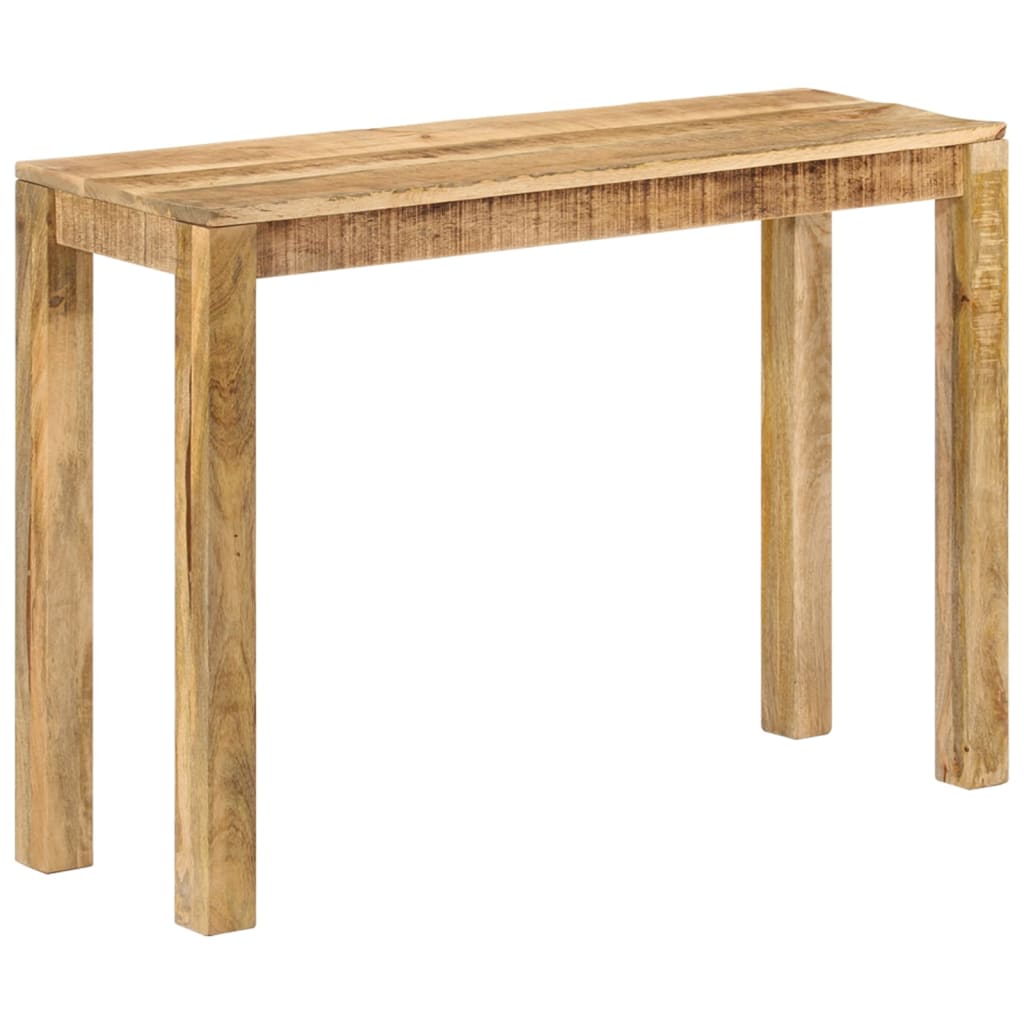 Tavolo Consolle 110x35x76 cm in Legno Massello di Mango Grezzo - homemem39