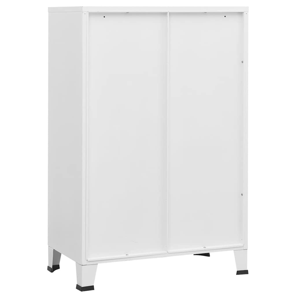 Armadio Classificatore Industriale Bianco 75x40x115 cm Metallo - homemem39