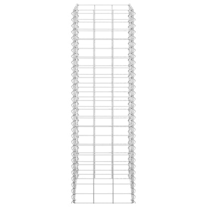 Fioriere Rialzate a Gabbione 3 pz 30x30x100 cm in Ferro