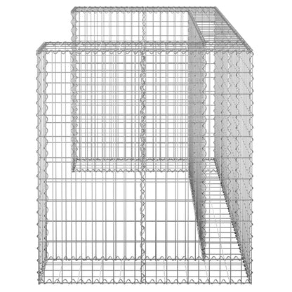 Gabbione per Bidoni in Acciaio Zincato 180x100x110 cm