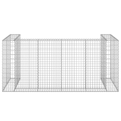 Gabbione per Bidoni in Acciaio Zincato 254x100x110 cm