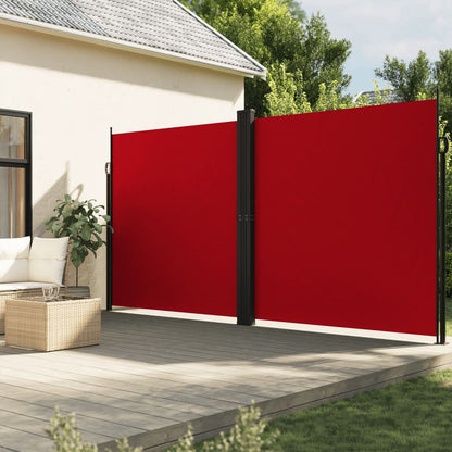 Tenda da Sole Laterale Retrattile Rossa 220x1000 cm - homemem39