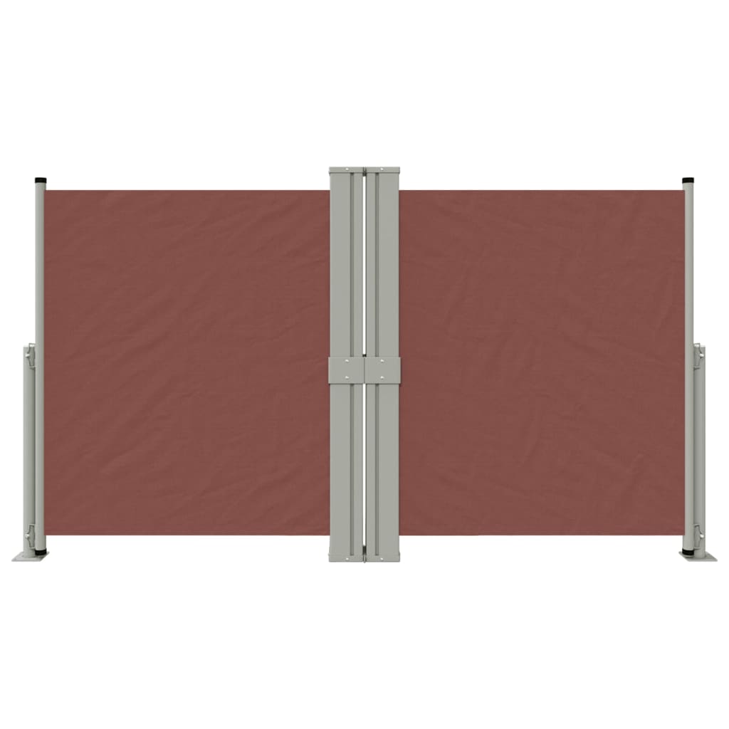 Tenda Laterale Retrattile Marrone 140x1200 cm - homemem39