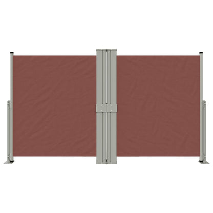 Tenda Laterale Retrattile Marrone 140x1200 cm - homemem39