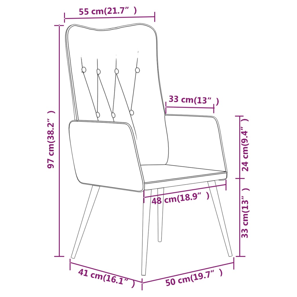 Poltrona Wingback Nera in Vera Pelle