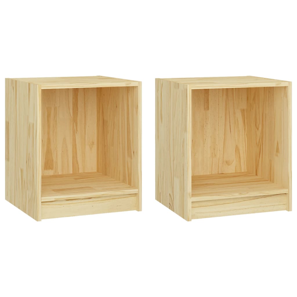 Comodin 2 pz 35,5x33,5x41,5 cm in Legno Massello di Pino